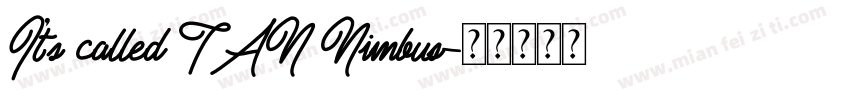 It’s called TAN Nimbus字体转换